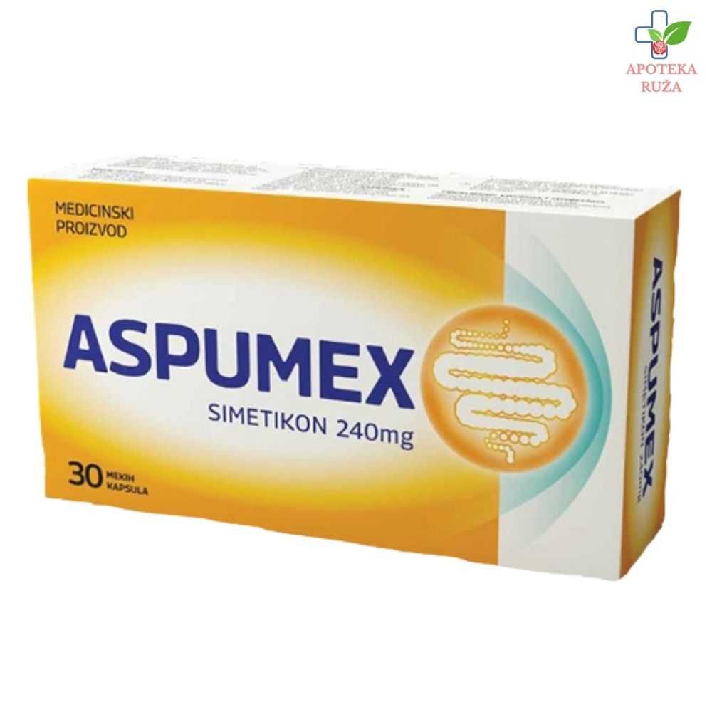 Aspumex protiv gasova i nadutosti 30 kapsula