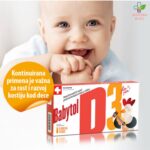 Babytol D3 u maslinovom ulju za normalan rast i razvoj kostiju kod dece 30 kapsula