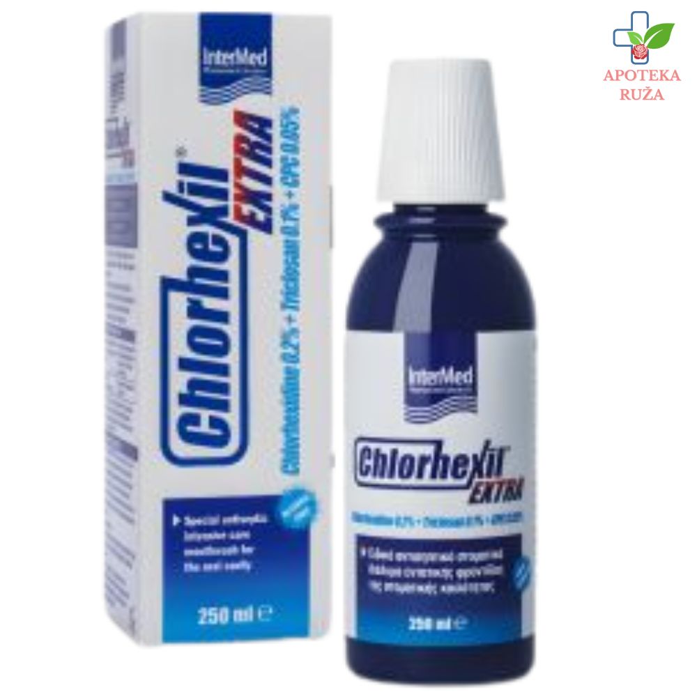 Chlorhexil Extra- rastvor za ispiranje usta višestruka zaštita usne duplje 250ml