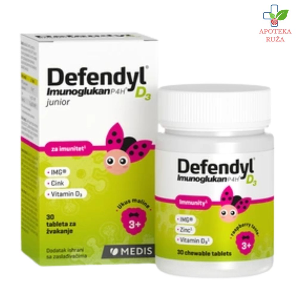 Defendyl Imunoglukan D3 Junior 30 tableta za žvakanje