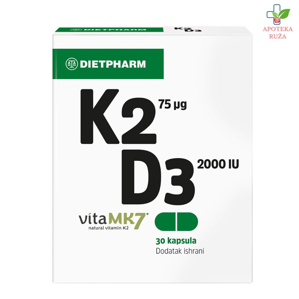 Dietpharm K2D3 za zdrave i jake kosti 30 kapsula