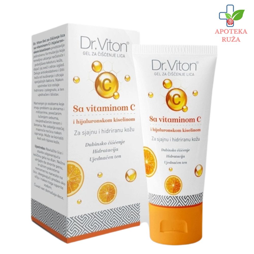Dr Viton Gel za čišćenje lica sa vitaminom C i hijaluronskom kiselinom 100 ml