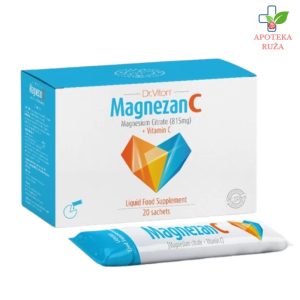 Dr Viton Magnezan C Liquid - magnezijum citrat i vitamin C u tečnom obliku 20 kesica