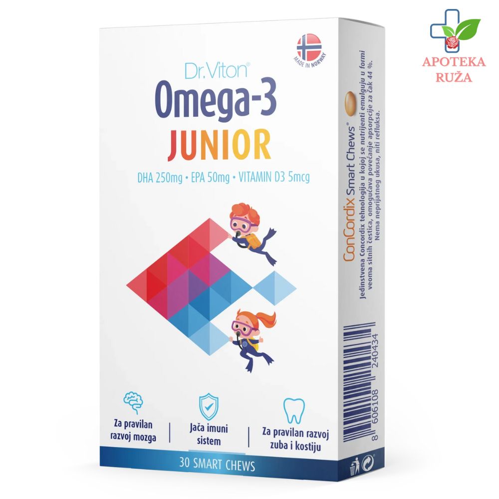 Dr Viton Omega Junior za imunitet 30 tableta za žvakanje