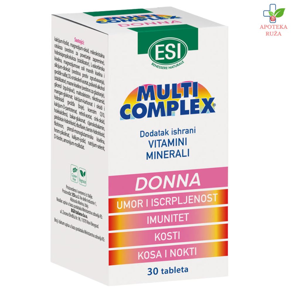 ESI Multicomplex Donna – kompleks vitamina i minerala za žene 30 tableta