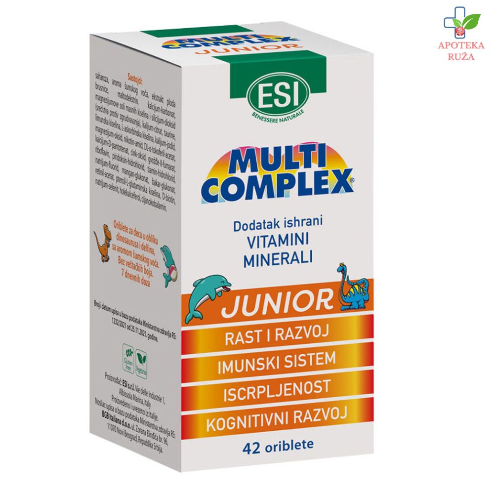 ESI Multicomplex Junior – kompleks vitamina i minerala za decu 42 oriblete