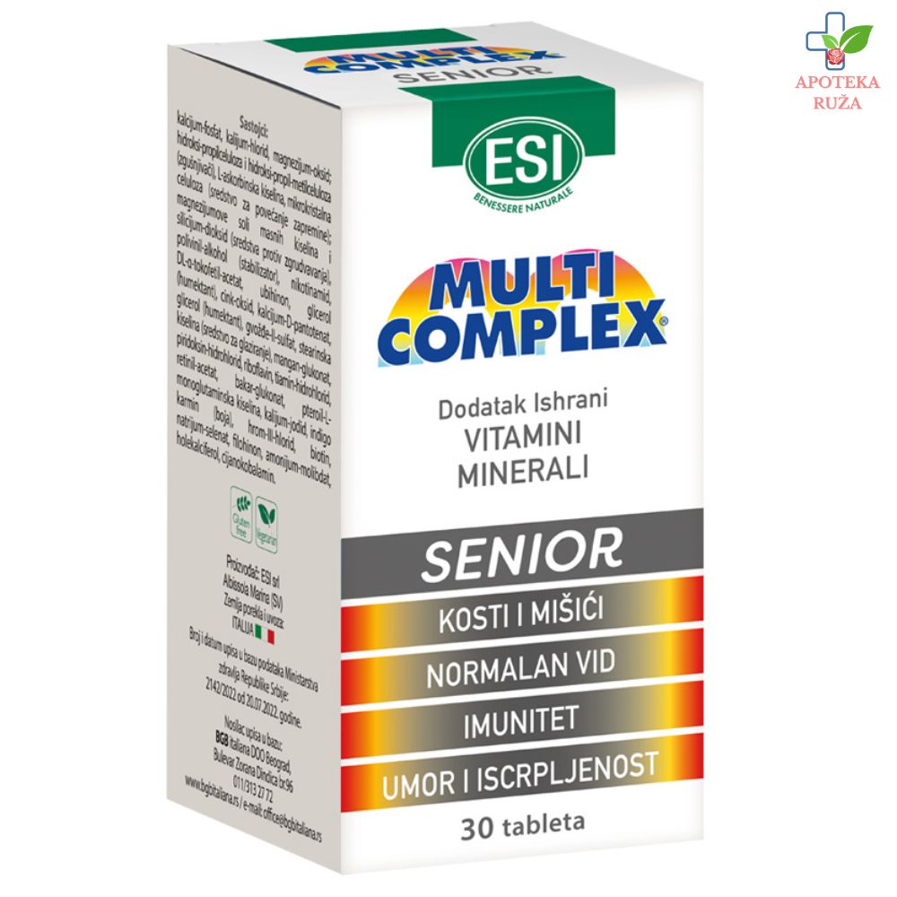 ESI Multicomplex Senior – kompleks vitamina i minerala za osobe 50+ 30 tableta