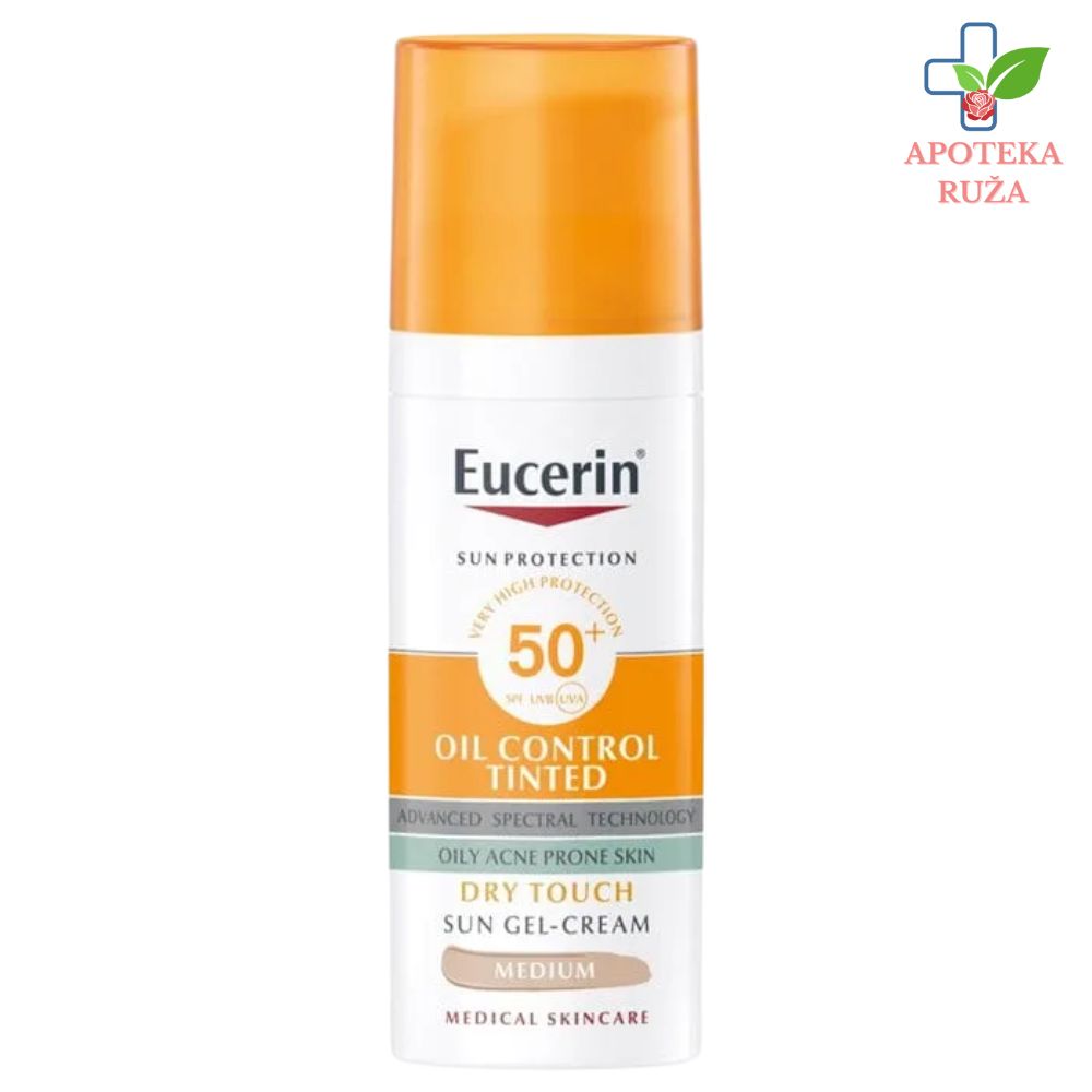 Eucerin Oil Control Tonirani Gel-krem za zaštitu masne kože od sunca SPF 50+ Tamni 87942