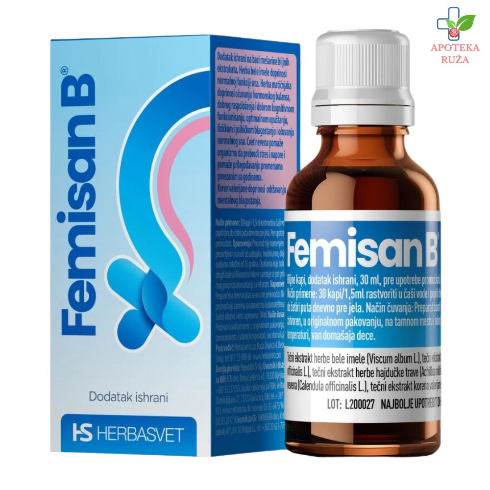 FemiSan B biljne kapi protiv simptoma menopauze 30ml