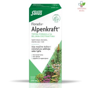 Floradix Alpenkraft tečna formula sa biljnim ekstaktima  kod svih vrsta kašlja i za pušače 250ml