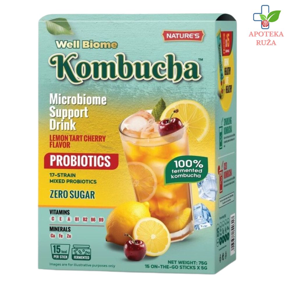 Kombuha Limun/Višnja za čišćenje organizma i imunitet 15 kesica