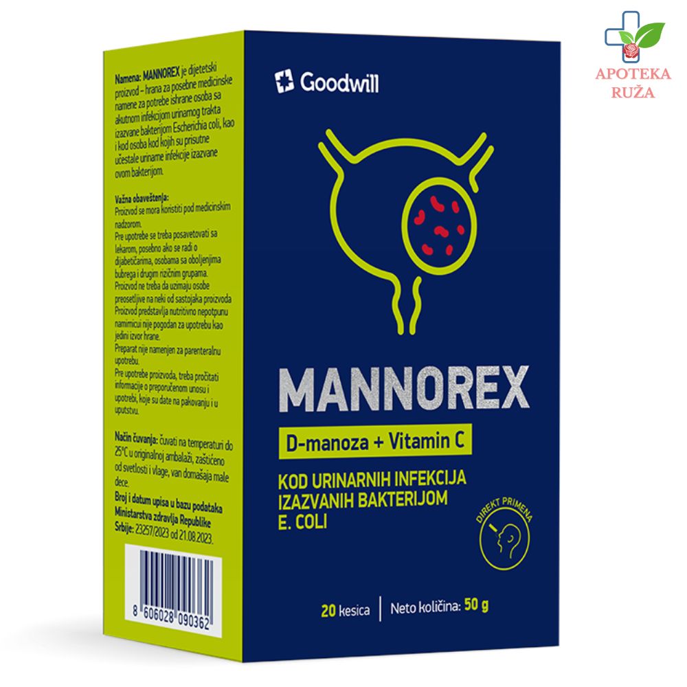Mannorex protiv urinarnih infekcija 20 kesica