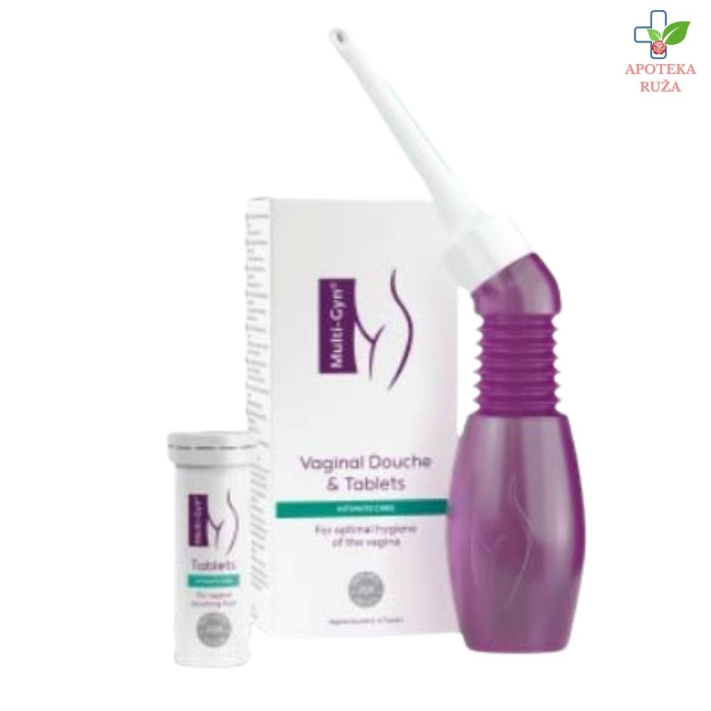Multigyn irigator + Multigyn šumeće tablete za vaginalno ispiranje 10 komada
