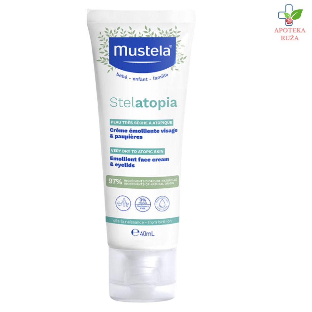 Mustela Stelatopia emolijentna krema za lice 40ml