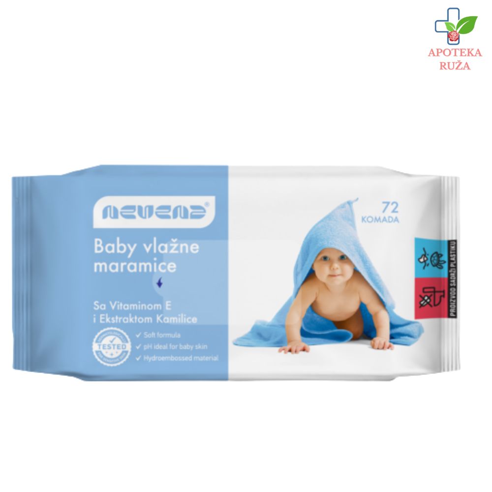 Nevena Baby plave maramice 72 komada