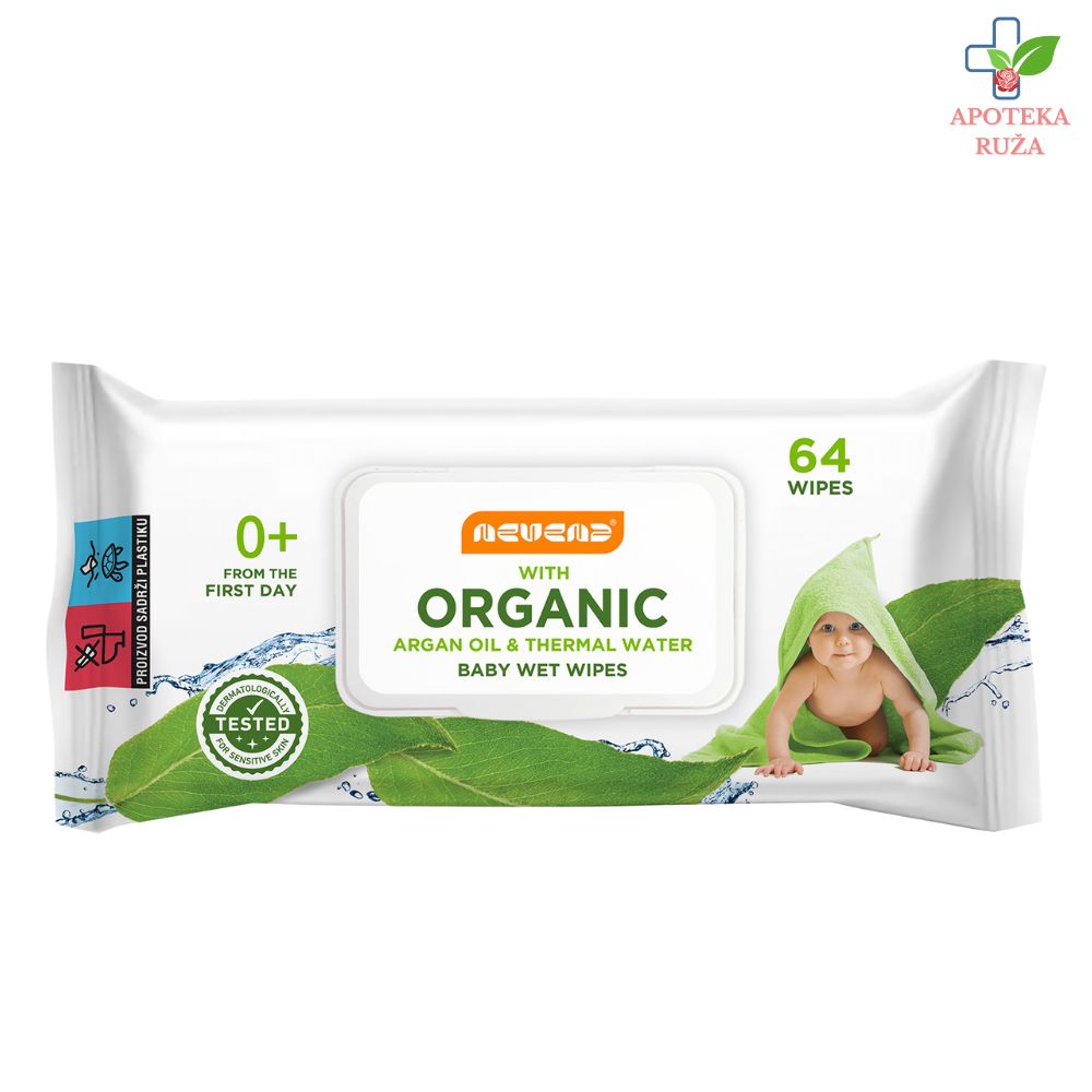 Nevena Organic vlažne maramice 64 komada