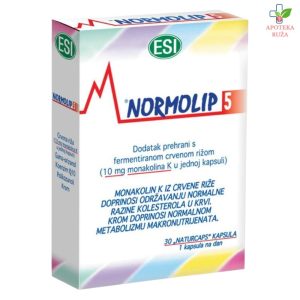 Normolip 5 za rgulisanje holesterola i triglicerida 30 kapsula