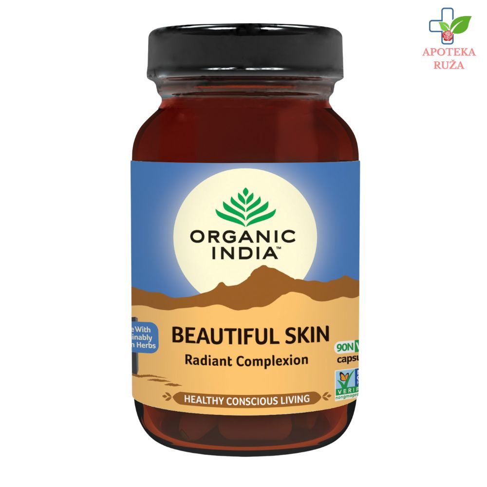 Organic India Beautiful skin za poboljšanje teksture kože i protiv kožnih infekcija 90 kapsula