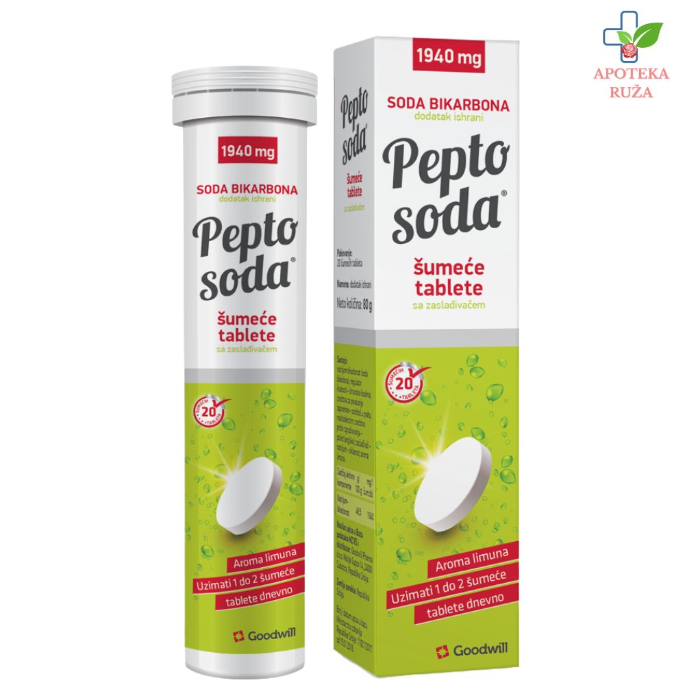 Pepto Soda protiv gorušice sa ukusom limuna 20 šumećih tableta