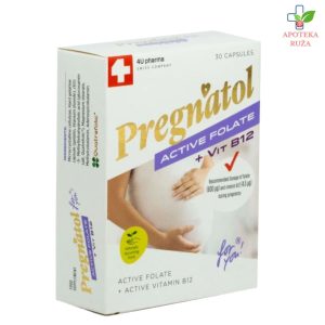 Pregnatol Active Folate + Vitamin B12 za dobru pripremu i zdravu trudnoću 30 kapsula