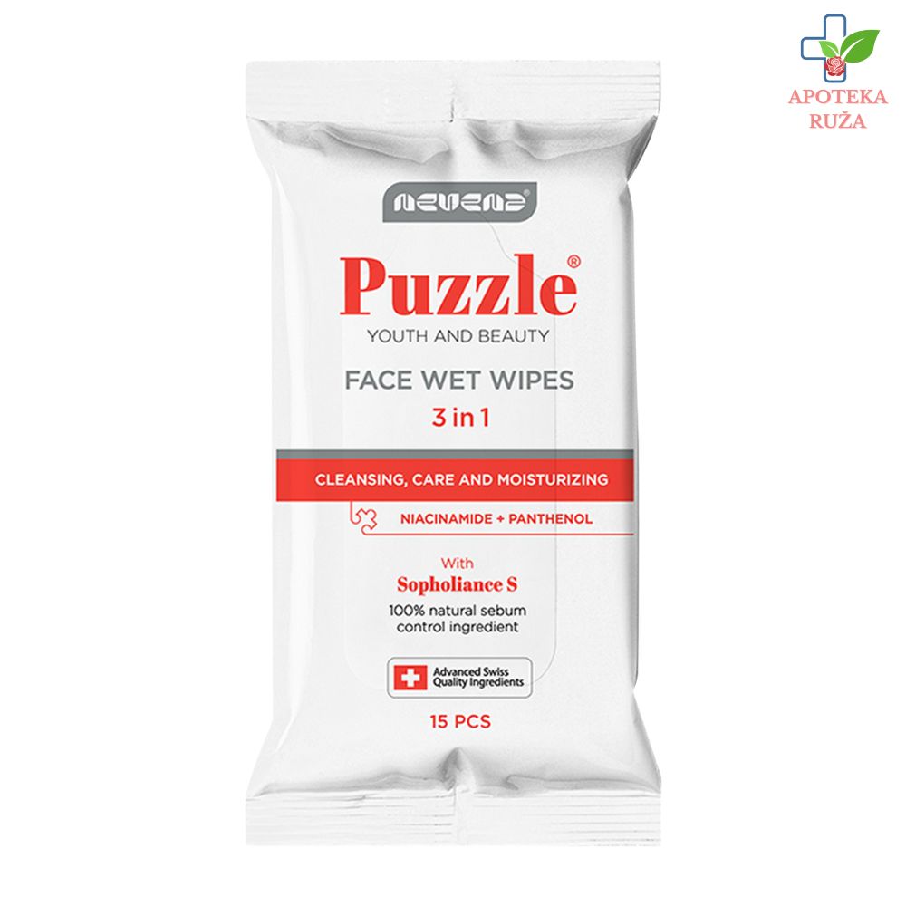 Puzzle vlažne maramice protiv akni i bubuljica 15 komada