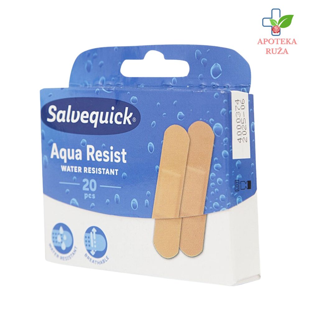 Salvequick Aqua Resist – vodootporni medicinski flaster u jednoj veličini 20 komada