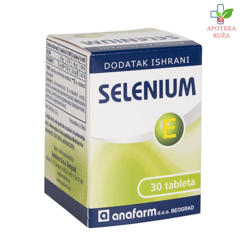 Selenium E (selen i vitamin E) Anafarm 30 tableta