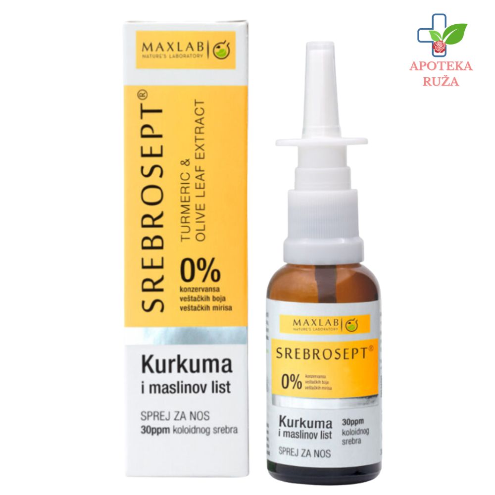 Srebrosept sprej za nos sa kurkumom i maslinovim listom 30ml