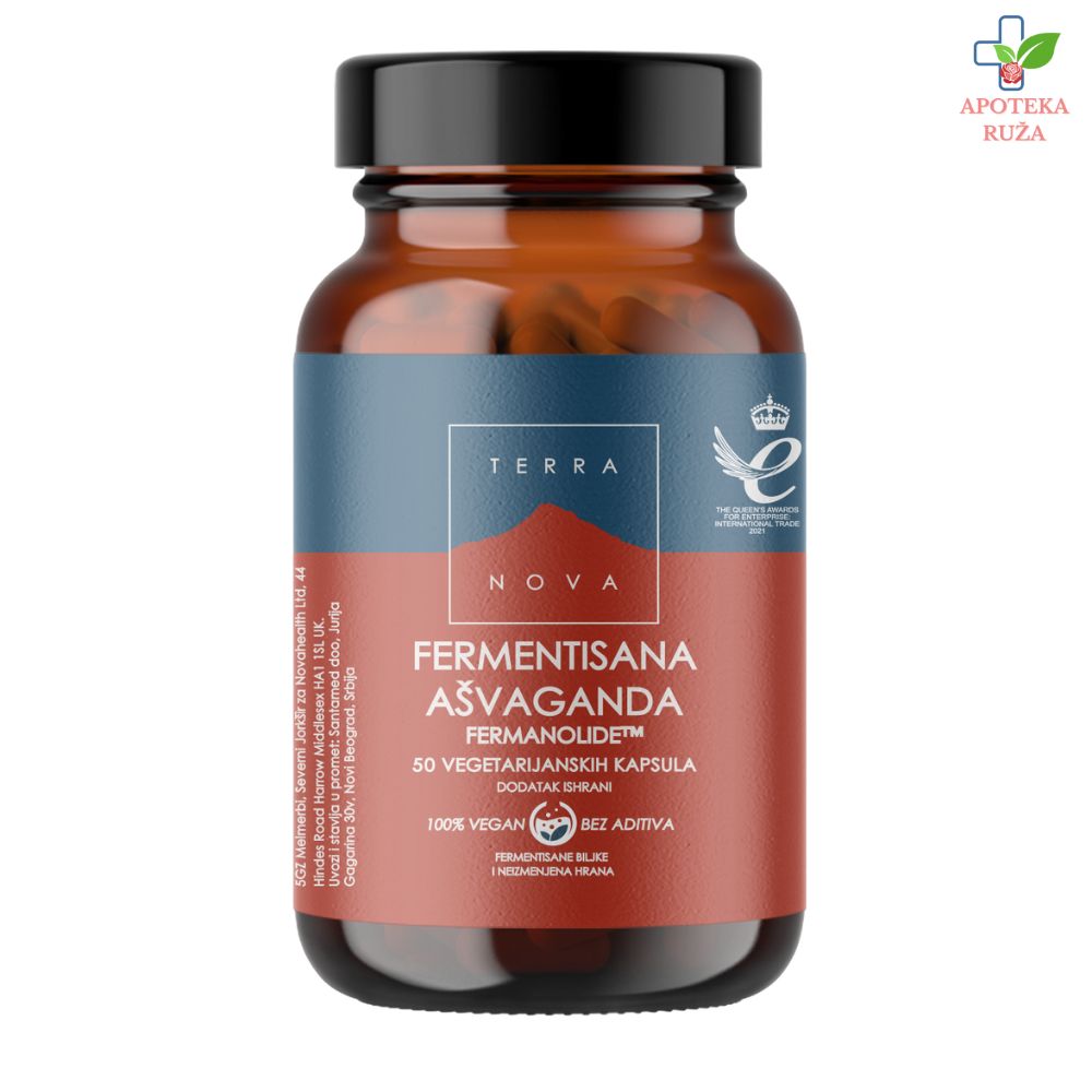 Terranova Fermentisana ašvaganda 50 kapsula