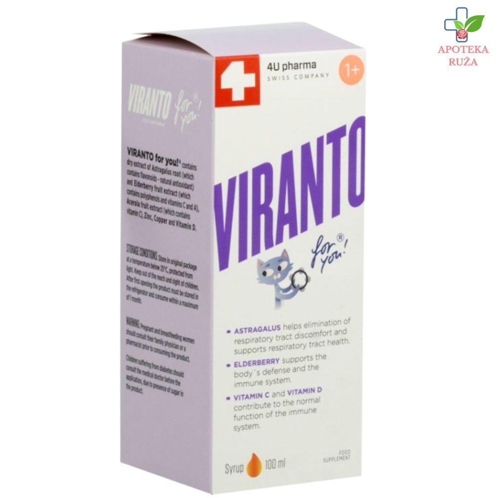 Viranto sirup za imunitet za decu od 1-3 godine 100ml