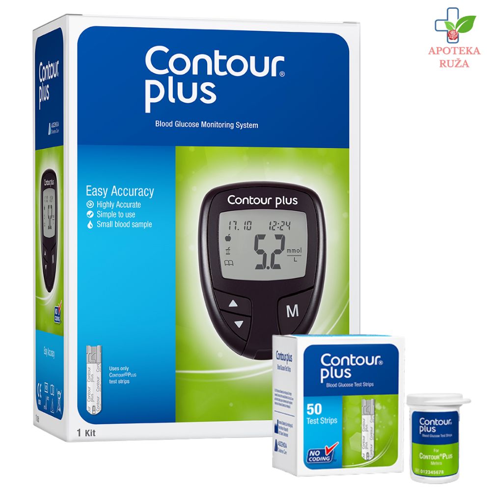 Contour Plus trakice za merenje šećera 50 komada + GRATIS APARAT ZA MERENJE ŠEĆERA