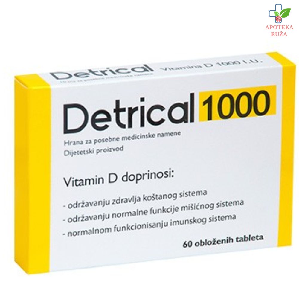 Detrical 1000 – Vitamin D3 1000 IU 60 tableta