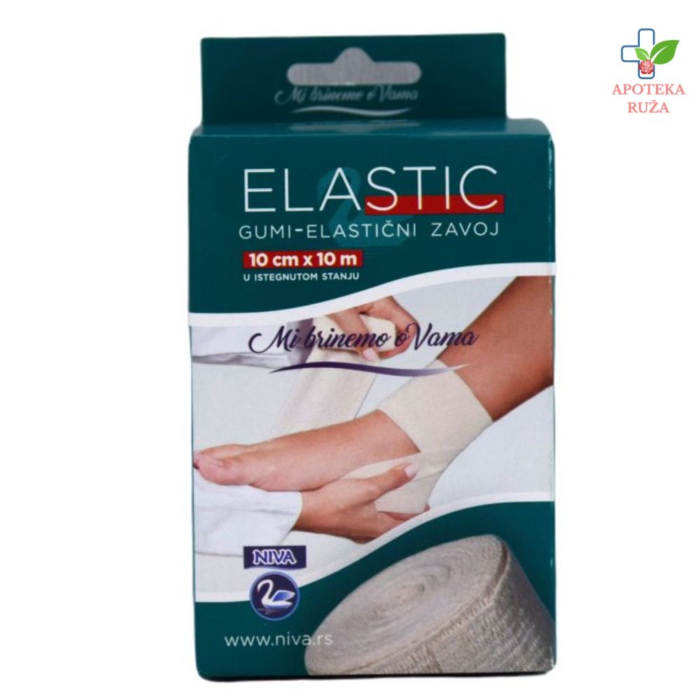 Elastični gumeni zavoj 10cmx10m Niva