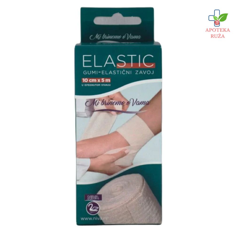 Elastični gumeni zavoj 10cmx5m Niva