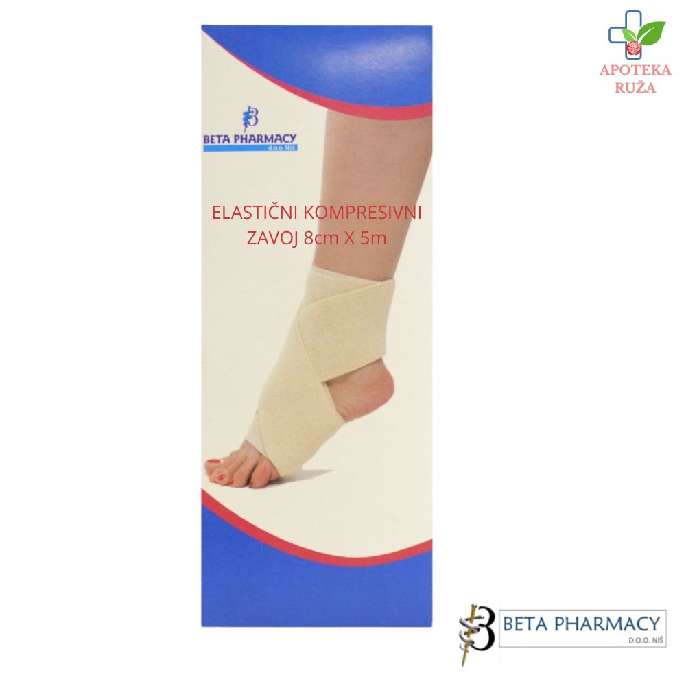 Elastični kompresivni zavoj 8cm x 5m Beta 1 komad