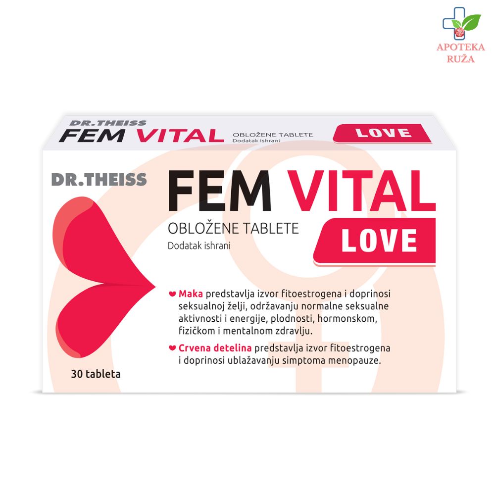Fem Vital Love za povećanje seksualne želje kod žena 30 tableta