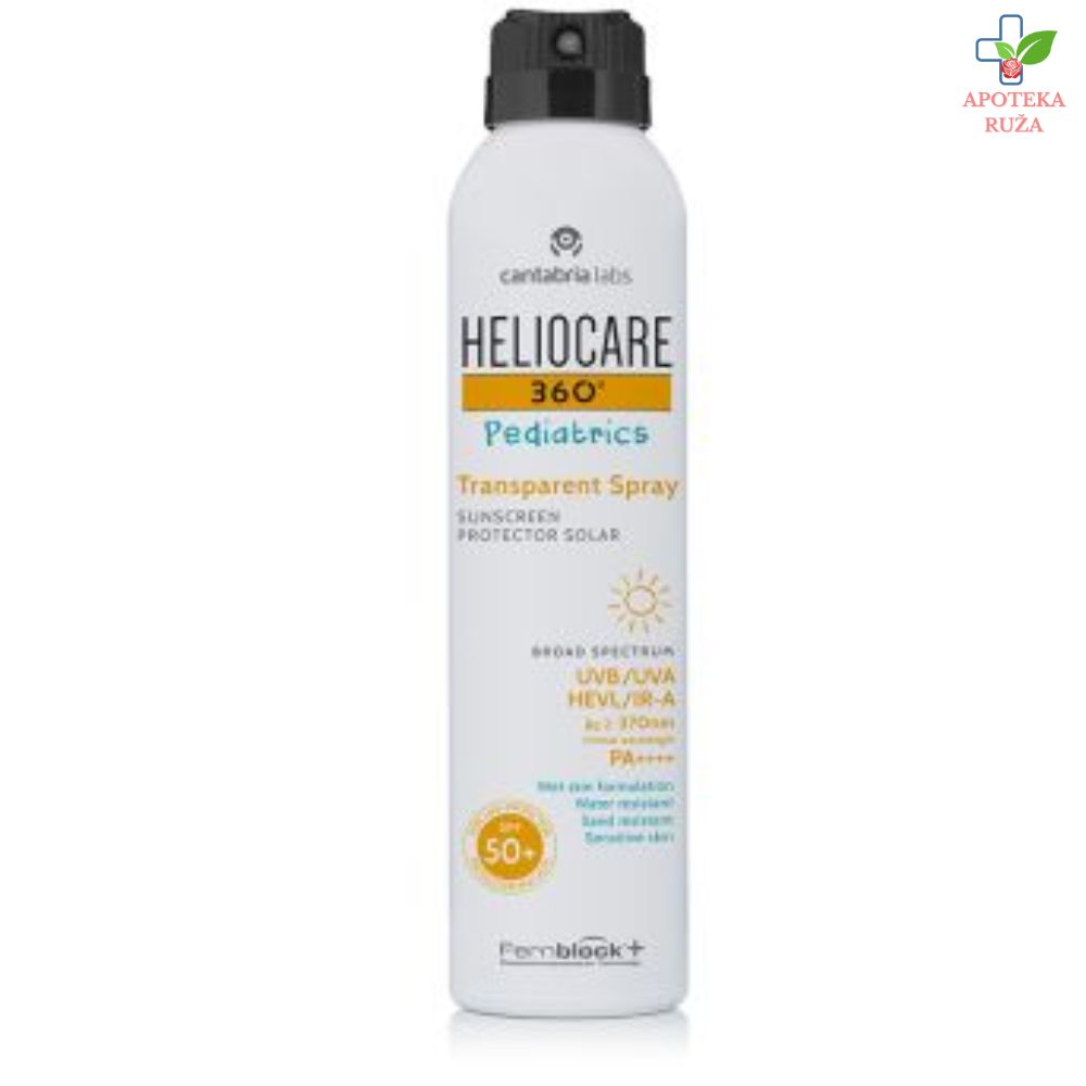 Heliocare 360° Pediatrics Transparent Spray sunscreen SPF 50+ 200ml
