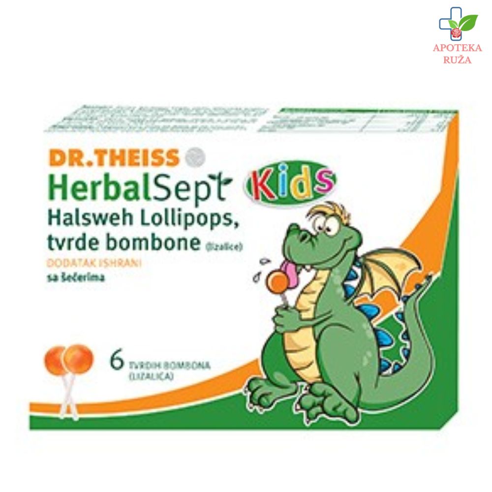 Herbal Sept Lizalice protiv bola u grlu 6 komada