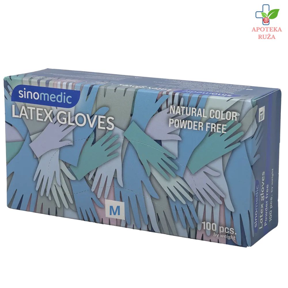 Latex rukavice BELE NEPUDERISANE veličina M 100 komada
