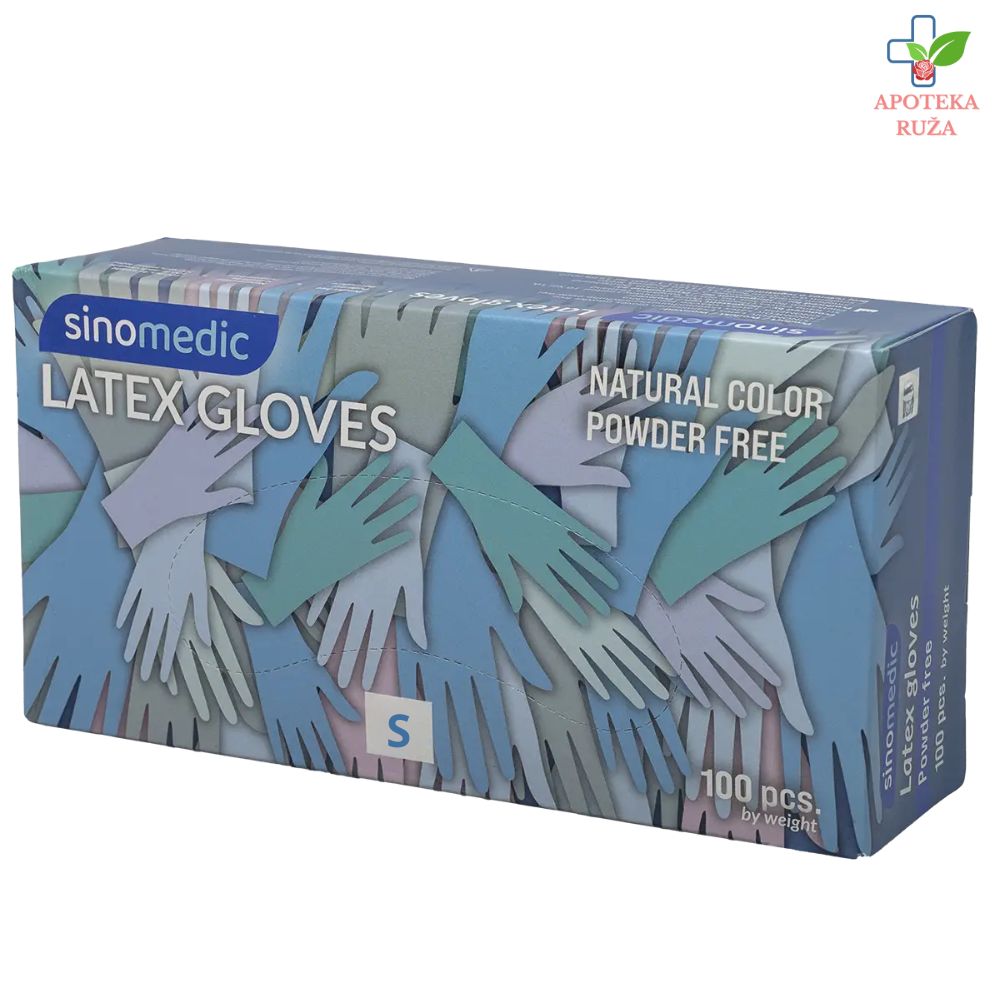 Latex rukavice BELE NEPUDERISANE veličina S 100 komada