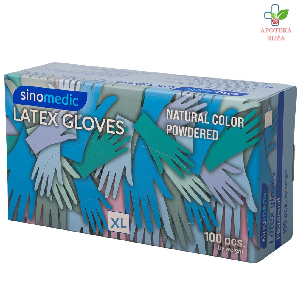 Latex rukavice BELE PUDERISANE veličina XL 100 komada