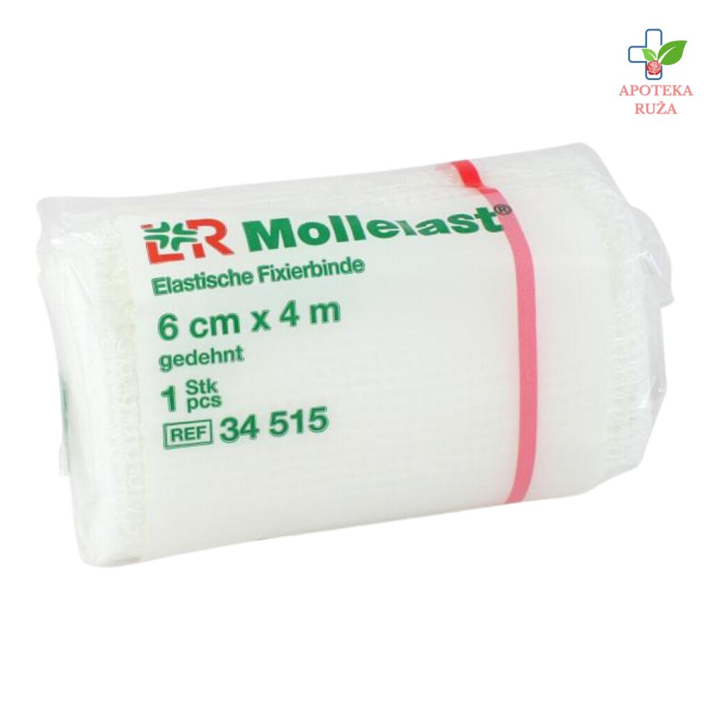 Mollelast elastični zavoj 6cmx4m 1 komad