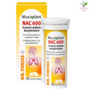 Mucoplant NAC - za razređivanje gustog sekreta u disajnim putevima 10 šumećih tableta