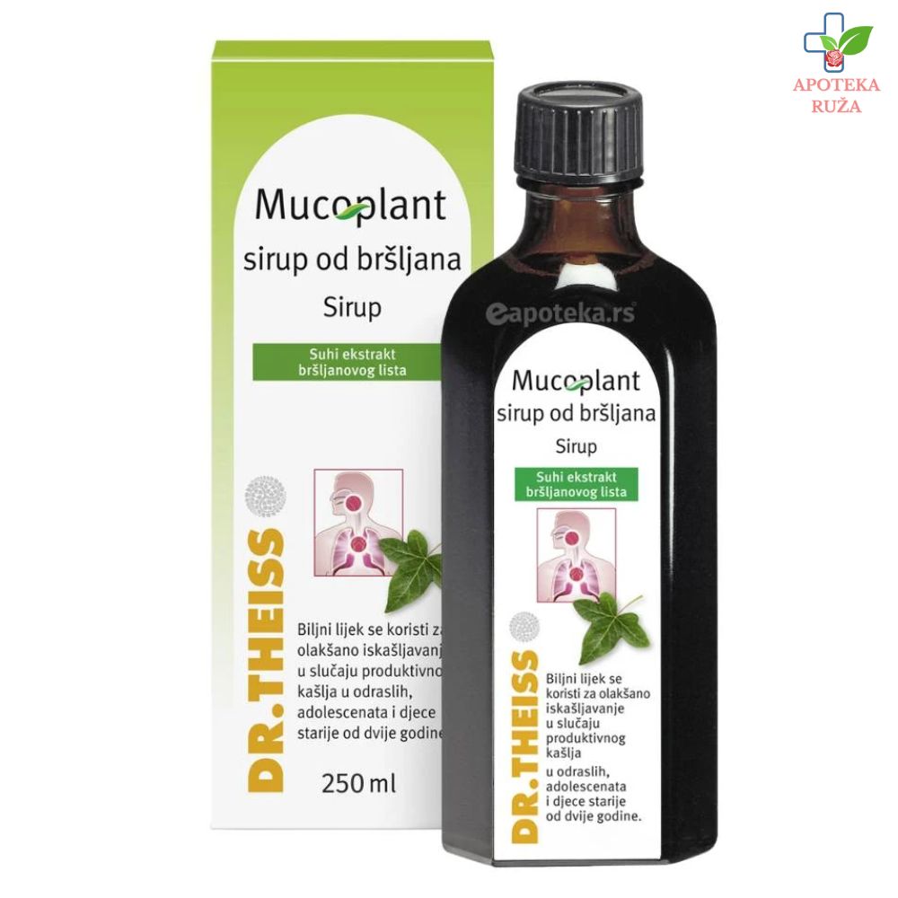 Mucoplant sirup od bršljana protiv zrelog (produktivnog) kašlja i za razređivanje sekreta 250ml