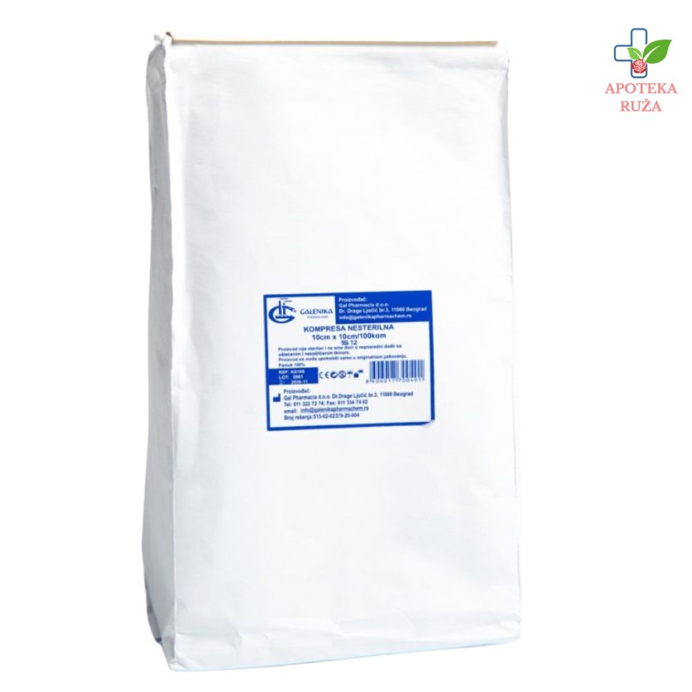 Nesterilna kompresa 7,5cm x 7,5cm Galenika 100 komada
