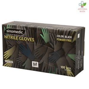 Nitrilne rukavice CRNE veličina M 100 komada