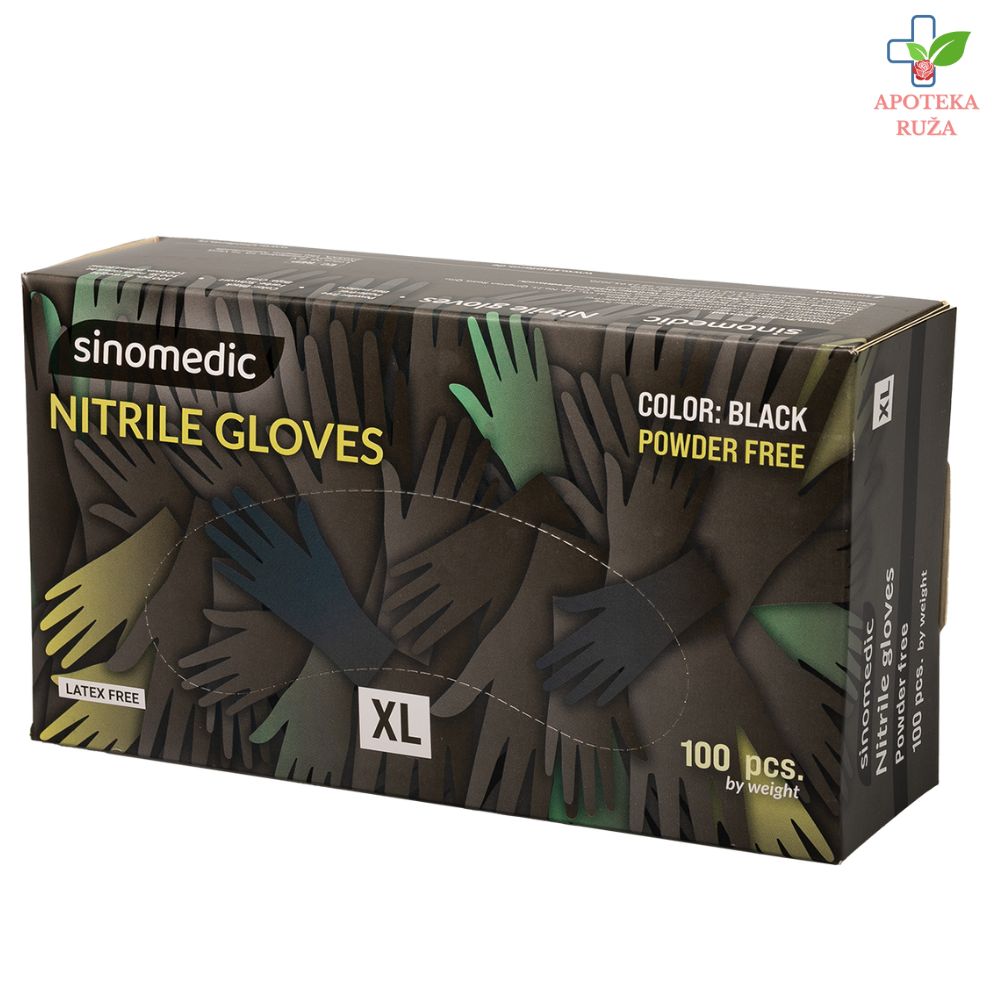Nitrilne rukavice CRNE veličina XL 100 komada