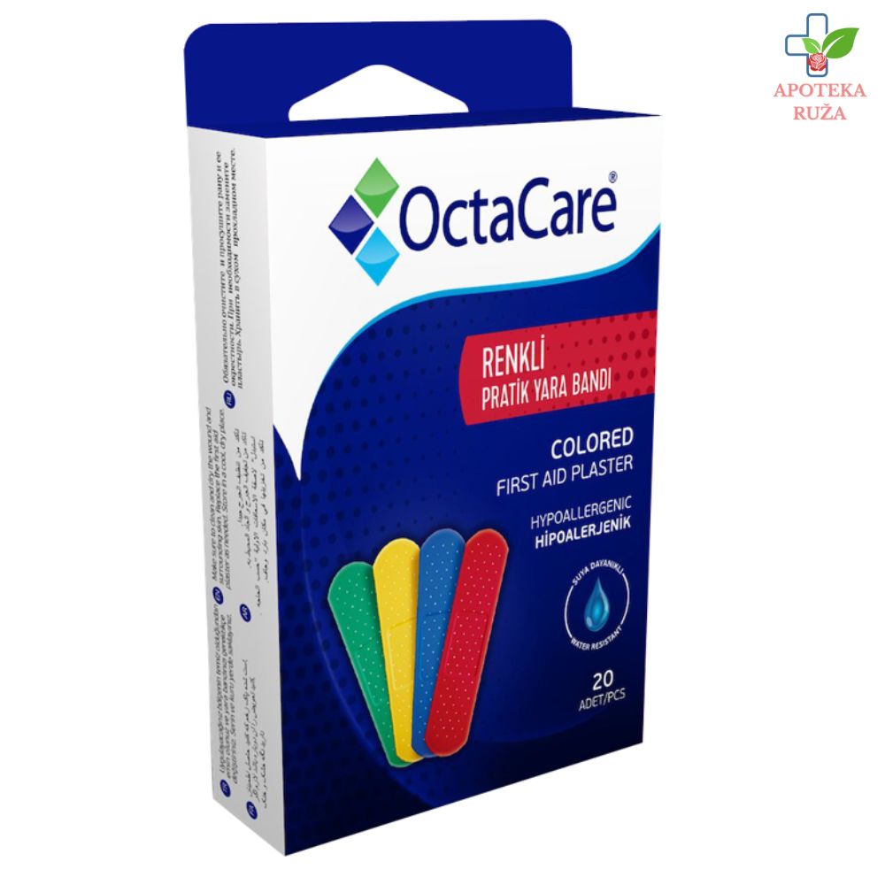 Octacare flasteri u boji 19mmx72mm 20 komada
