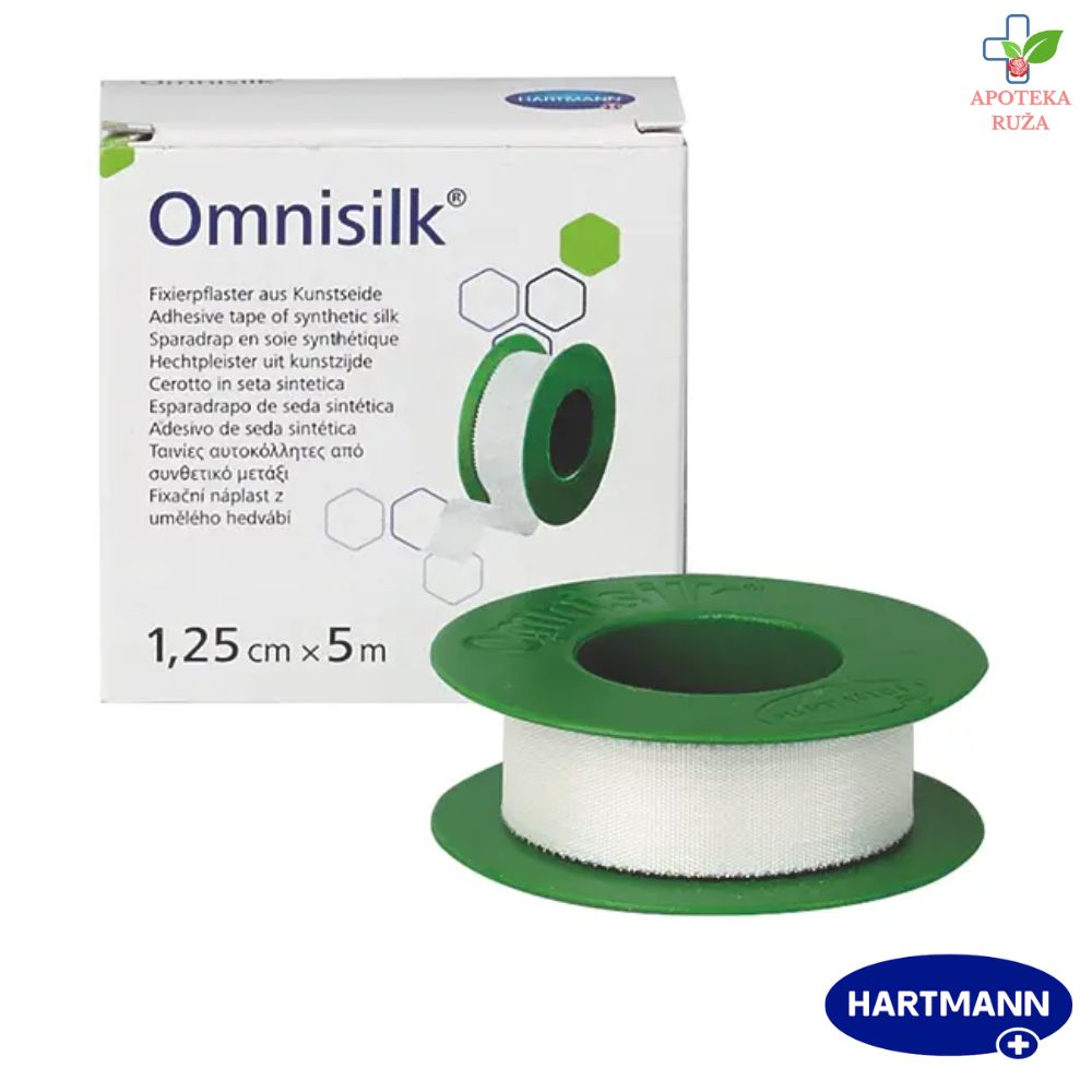 Omnisilk flaster (svila) 1,25cm x 5m