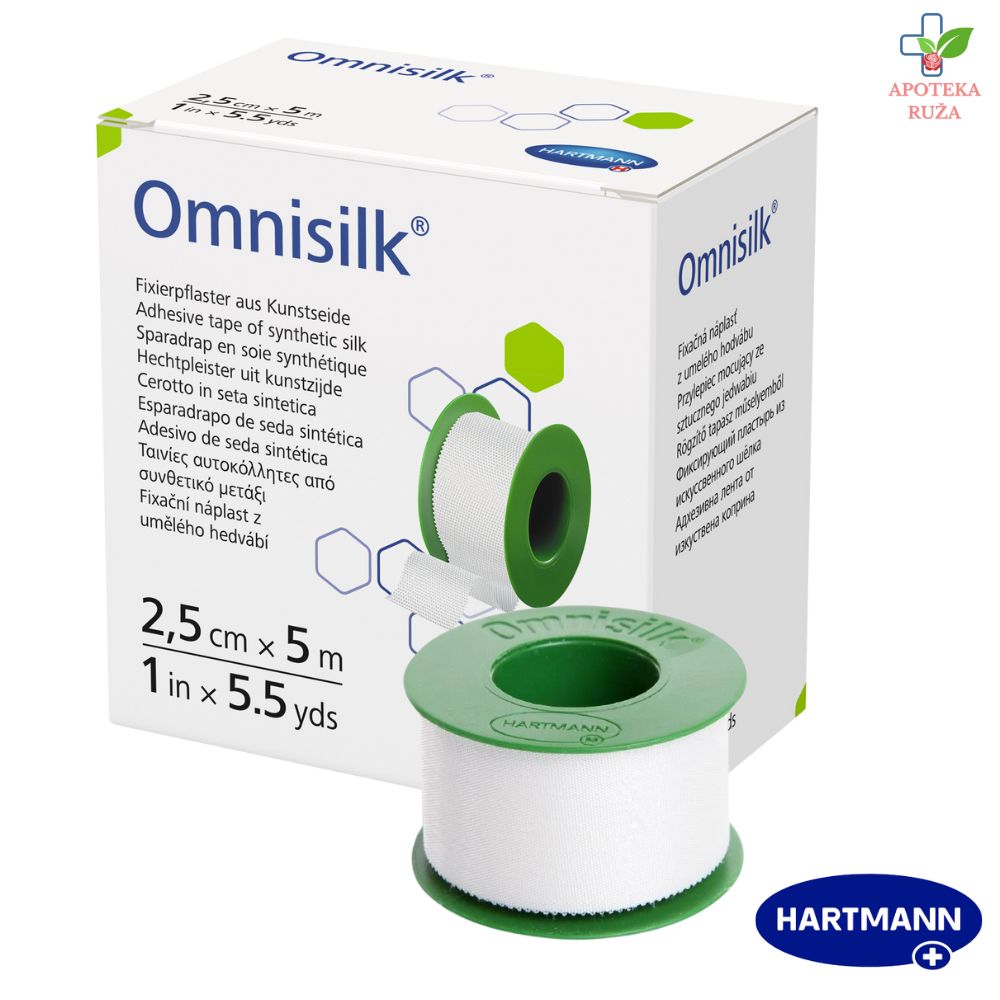 Omnisilk flaster (svila) 2,5cm x 5m